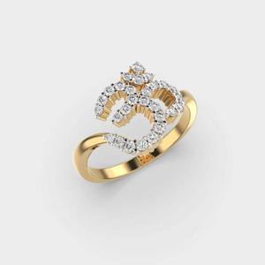 Anillo de Compromiso Omkar Hecho a Mano con Diamante Cultivado en Laboratorio de 1.20 Quilates de Peso Total, Elaborado en Oro Amarillo de 14K, Diseño Casual y Elegante - Product Image 5