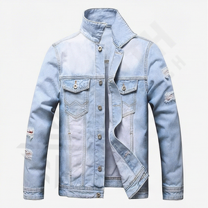 Chaqueta Vaquera Personalizada de Alta Gama para Hombre y Mujer, Cuello Alto, Reversible, Moda de Invierno, Ropa de Calle, Estilo Vintage - Product Image 1