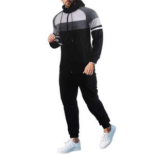 Men's Winter 2-Piece Solid <b>Velour</b> Eco-Friendly <b>Plus</b> <b>Size</b> <b>Tracksuit</b> Set with Hoodie & Pants Quick Drying Anti-Bacterial - Product Image 2