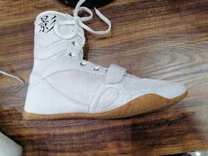 Nouvelles Chaussures de Boxe et de Lutte pour Hommes en Cuir, à Lacets, Respirantes, Flexibles, Antidérapantes, Adhérence Toutes Conditions Météo - Product Image 6