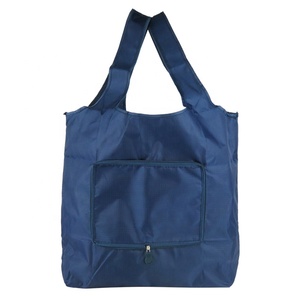 Sac de courses pliable avec fermeture éclair en fibre de polyester, taille et motif personnalisables - Product Image 2