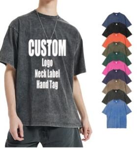 Bella Canvas Unisex ácido lavado camisetas DTG impresión precio al por mayor camiseta para hombres mujeres serigrafía camisetas de gran tamaño - Product Image 2