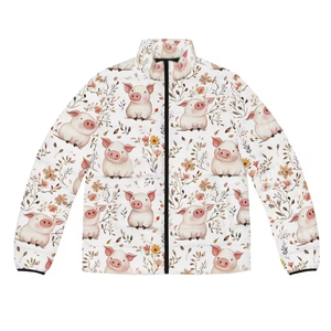 Custom Unique Style Winter Jacket Slim Fit Thick Puffer Breathable Bubble <b>Coat</b> <b>Stand</b> Full Sleeve Sublimated - Product Image 1