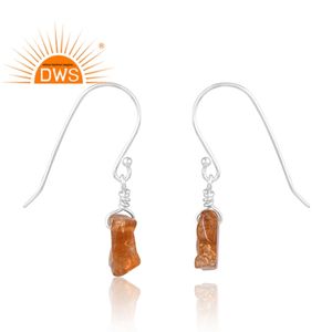 Última Venta de pendientes de piedras preciosas de citrino natural de Plata de Ley 925 joyería personalizada para mujeres regalo para ella - Product Image 4