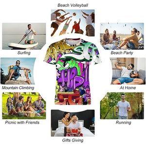 Fabricant de gros Design 92% Polyester 8% Spandex 180 Grammes Chemises respirantes T-shirt personnalisé à sublimation numérique 3D - Product Image 4