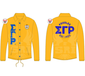 Vente en gros de vestes durables pour entraîneurs en polyester pour entraîneurs Sigma Gamma Rho imprimés coupe-vent léger pour entraîneurs pour hommes - Product Image 5