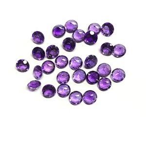 Qualité AAA 5mm 6mm Améthyste Africaine Naturelle à Facettes Ronde Pierres Précieuses En Vrac Calibrées Semi-Précieuses Pour La Fabrication De Bijoux En Gros - Product Image 1