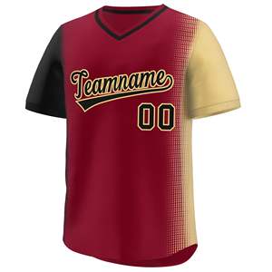 Maillots de baseball en maille respirante Sublimation Maillot de baseball à col en V Vêtements de baseball et de softball - Product Image 2