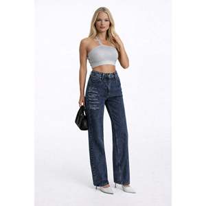 Jean Baskili Dusuk Bel - Bleu - Bleu - Product Image 2