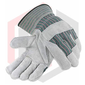 Gants de travail en cuir de vachette renforcé de qualité supérieure avec doublure en coton polaire Gants de sécurité pour les mains - Product Image 1
