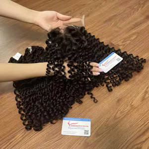 ผมต่อแบบเป็นลอนลึกประดับด้วยลูกไม้ความละเอียดสูง100% วิกผมคนแบบเรมี่แท้จากผมจริง - Product Image 1