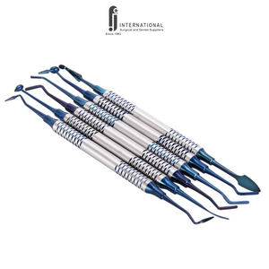 Ensemble de 6 instruments de remplissage dentaire manuels en composite, en acier inoxydable, réutilisables, avec poignée ergonomique, outils de nettoyage des dents - Product Image 1