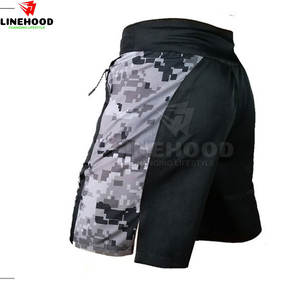 Pantalones cortos de tablero de artes marciales de calle alta personalizados para hombre, patrón sólido, lona, cintura media, cierre elástico, hechos en Pakistán - Product Image 3