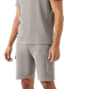 Custom Breathable Print <b>Men's</b> T-Shirt and <b>Shorts</b> 2-Piece Summer Gym Set - Product Image 3