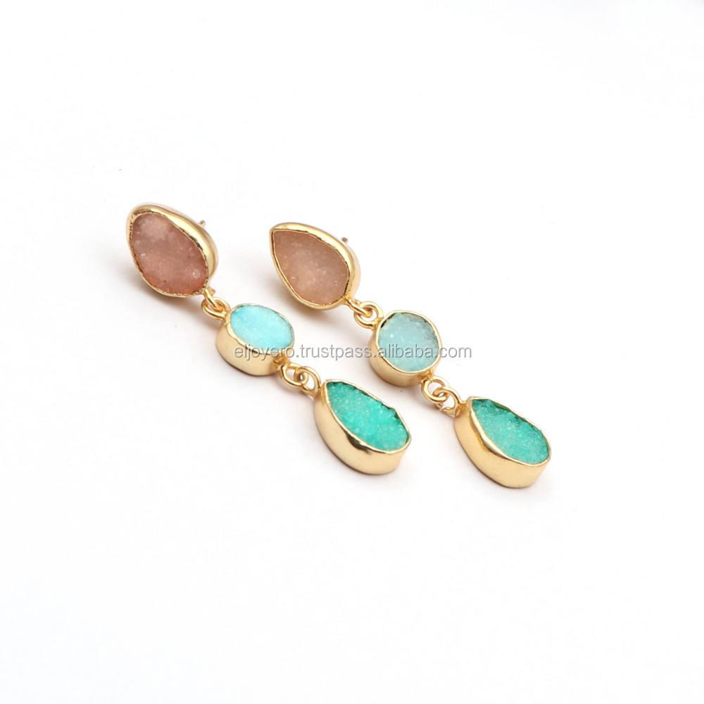 Peach/ Sky Blue/ Green