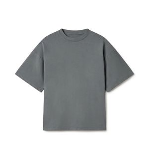 T-shirt décontracté surdimensionné personnalisable pour homme, en coton épais 100 %, vierge, imprimable numériquement, écologique et respirant - Product Image 1