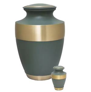 Urnas de cremación de precio al por mayor de Color gris, urna de Metal de nuevo diseño, suministros funerarios para cenizas humanas, urna de latón macizo - Product Image 1