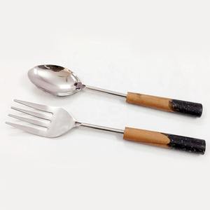 ชุดเสิร์ฟสลัดมือจับเรซินสีเขียวชุดเสิร์ฟสลัดทำจากสเตนเลสสตีลมีด้ามจับที่น่าทึ่ง - Product Image 4