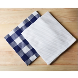 Les serviettes de cuisine promotionnelles de conception rayée dans adaptent la couleur aux besoins du client avec le prix abordable - Product Image 2