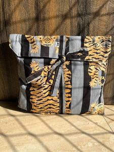 Tigre imprimé doux coton pyjama ensemble longue nuit costume pour adultes grande taille confortable décontracté PJ Style nuptiale fête vêtements de nuit - Product Image 2