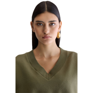 Venta al por mayor de encargo forrado algodón polar largo mujeres recortada sudadera fabricantes aduanas DDP envío - Product Image 3