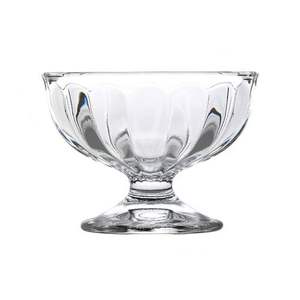 Round clear glass dessert bowl for elegant ice cream serving suitable for daily home use and upscale catering <b>presentations</b> - Product Image 6