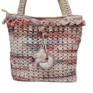 Factory Direct Sale Fashion <b>Large</b> Crocheted Handbag Rattan Crocheted Fashion Crocheted Bag Suitable for Shopping Travel - Product Image 1