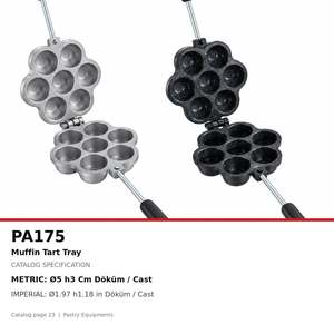 Fida Stovetop Cookie <b>Pan</b> <b>Cast</b> Iron Muffin Tart - Product Image 3