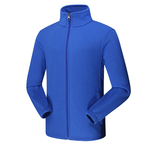 Chaqueta de lana con cuello redondo y cremallera completa sólida de 330 gramos de peso con logotipo personalizado para hombres y mujeres - Product Image 4