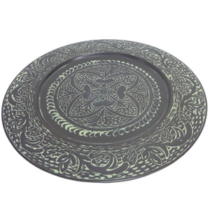 Dernier modèle Assiette en métal couleur argent Taille standard Assiette de service pour la maison et le restaurant en vrac - Product Image 2