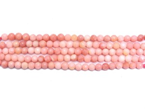 AAA + opale rose 6mm-8mm perles rondes à facettes en pierres précieuses perles semi-précieuses d'opale rose péruvienne naturelle pour la fabrication de bijoux - Product Image 2