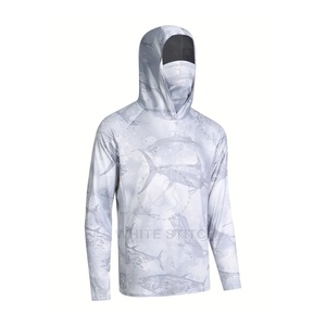 Vêtements de sport de haute qualité UPF 50+ à manches longues pour la pêche en plein air avec protection solaire en maille respirante, taille plus pour adultes - Product Image 1