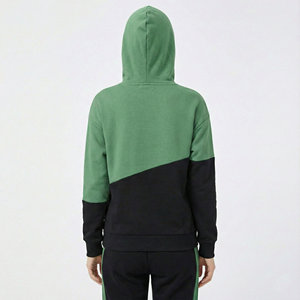 Ventes en gros de sweats à capuche pour femmes, streetwear, patchwork personnalisé, coupe décontractée, épaules tombantes, sweats à capuche en molleton de coton, pulls - Product Image 3