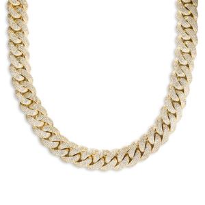 Collier personnalisé glacé en argent sterling S925 avec moissanite, diamant rond, chaîne cubaine, bijoux pour rappeurs - Product Image 4