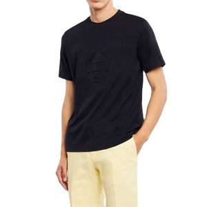 Camisetas de Punto de Algodón 100% Personalizadas de Alta Calidad, Unisex, con Estampado Digital Frontal, Cuello Alto, Manga Corta, Ecológicas - Product Image 1