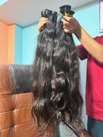 Sampel Gratis Rambut India Mentah Virgin Berkualitas Tinggi, Gelombang Alami & Gaya Keriting Italia 100g Langsung Dari Vendor India