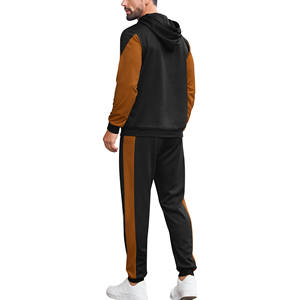 Conjunto de 2 Piezas de Sudadera con Capucha y Pantalones Deportivos Cortavientos para Hombre, 100% Algodón, Impresión de Logotipo Personalizada, Conjuntos Deportivos, Chándales Unisex - Product Image 3