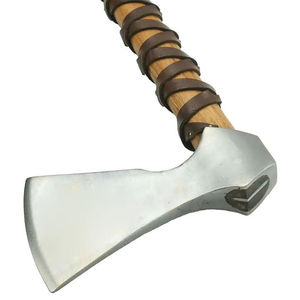 Hache à fendre Burraq personnalisée de 19,5 pouces en acier au carbone, manche en bois de rose, étui en cuir, cadeau d'extérieur, fait main, industriel/bricolage - Product Image 6