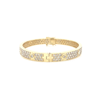 Bracelet jonc en argent sterling 925 avec diamants CVD 5-6 carats, cultivés en laboratoire, qualité EF VVS VS, motif à vis de créateur, vente en gros
