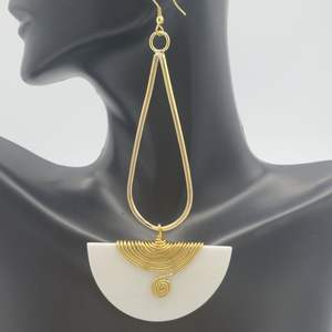 Pendientes Gruesos de Moda Hechos a Mano con Hueso de Camello, Joyería para Mujer, Cuerno y Hueso de Búfalo Natural, Largos, Regalos Perfectos, Accesorios de Joyería - Product Image 3