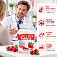 Comprimés de canneberge OEM ODM avec vitamine C, antioxydant, soutien pour la peau et les cheveux, complément alimentaire à base de plantes, 60 comprimés