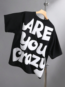 เสื้อยืดพิมพ์ลายผ้าถักสำหรับผู้ชายเสื้อดรอปไหล่รุ่นล่าสุดผ้าถักออกแบบได้ตามต้องการ - Product Image 3