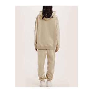 Survêtement surdimensionné pour hommes, respirant 100% coton, léger, épaule tombante, poche kangourou, ensemble de jogging à capuche, vente en gros - Product Image 6