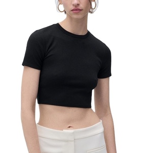 เสื้อครอปสำหรับผู้หญิงใส่สบายเสื้อครอปแฟชั่นใหม่สำหรับ2026ผู้หญิงติดโลโก้ตามสั่ง - Product Image 1
