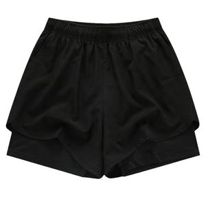 Pantalones Cortos Deportivos de Compresión para Hombre, de Secado Rápido, Cintura Media con Cordón, de Poliéster Sólido, para CrossFit, Correr, Entrenamiento Informal - Product Image 4