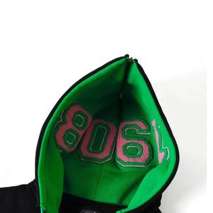 Sudadera con capucha de algodón con logo de chenilla para hermandad universitaria, modelo 1908 AKA - Product Image 3