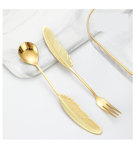 Vaisselle de service ensemble de couverts en laiton look design ensembles de couverts acier miroir pour la maison accessoires de vaisselle pour les meilleures ventes - Product Image 5