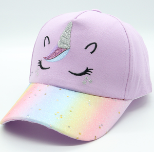 Gorras de Béisbol de 5 Paneles con Orejas de Unicornio de Dibujos Animados para Niños, Impresión de Logotipo Personalizado, Estilo de Imagen en Tela Común, Gorras Unisex para Niños para Actividades al Aire Libre - Product Image 2
