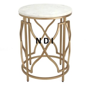 Artículo de decoración de diseño único, mesa de centro para el hogar, Hotel, restaurante, mesa de esquina de Metal de aluminio, tamaño personalizado - Product Image 3