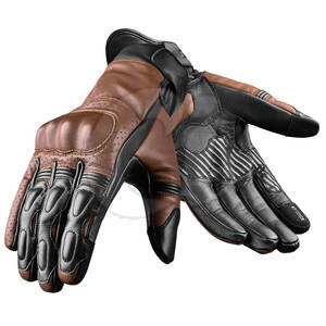 Venta al por mayor de guantes de moto de dedo completo guantes de cuero resistentes al corte de la motocicleta para deportes al aire libre - Product Image 1